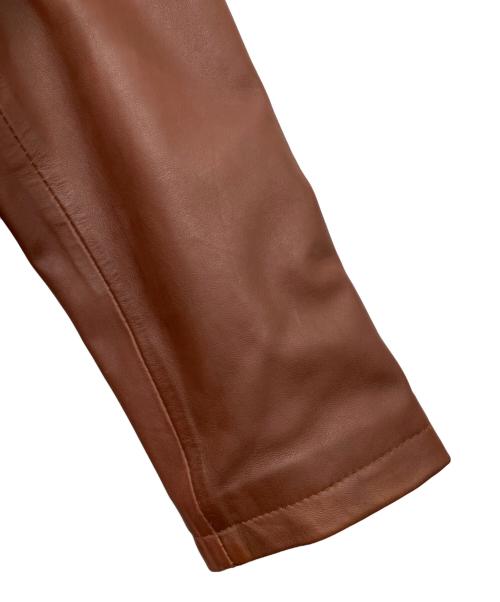 knackered（ナッカード）knackered (ナッカード) レザージャケット ブラウン サイズ:XLの古着・服飾アイテム