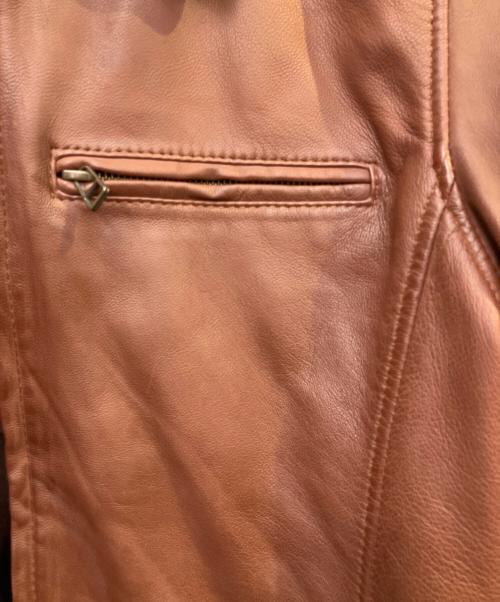 knackered（ナッカード）knackered (ナッカード) レザージャケット ブラウン サイズ:XLの古着・服飾アイテム