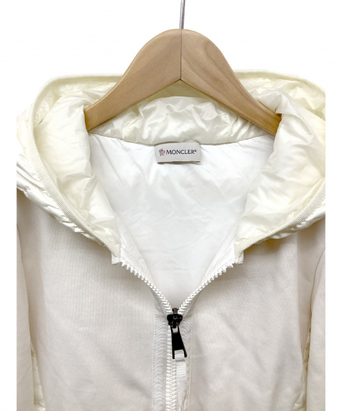 MONCLER（モンクレール）MONCLER (モンクレール) ジャージダウンパーカー アイボリー サイズ:Mの古着・服飾アイテム