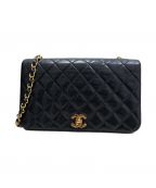 CHANELシャネル）の古着「シングルフルフラップマトラッセ」｜ブラック
