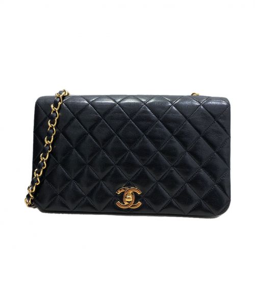 CHANEL（シャネル）CHANEL (シャネル) シングルフルフラップマトラッセ ブラック サイズ:23の古着・服飾アイテム