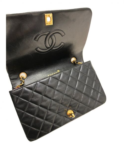 CHANEL（シャネル）CHANEL (シャネル) シングルフルフラップマトラッセ ブラック サイズ:23の古着・服飾アイテム
