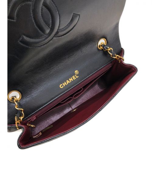 CHANEL（シャネル）CHANEL (シャネル) シングルフルフラップマトラッセ ブラック サイズ:23の古着・服飾アイテム