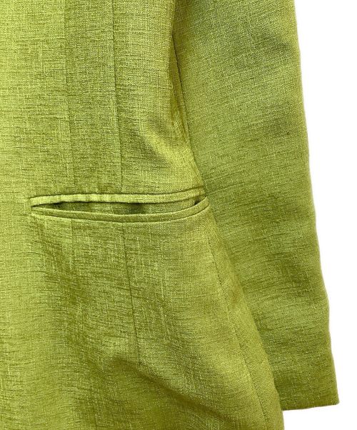 CELFORD（セルフォード）CELFORD (セルフォード) リネンライクノーカラージャケット グリーン サイズ:36の古着・服飾アイテム