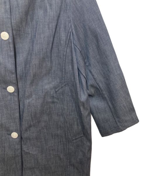 MACKINTOSH LONDON（マッキントッシュ ロンドン）MACKINTOSH LONDON (マッキントッシュ ロンドン) デニムステンカラーコート ブルー サイズ:44の古着・服飾アイテム