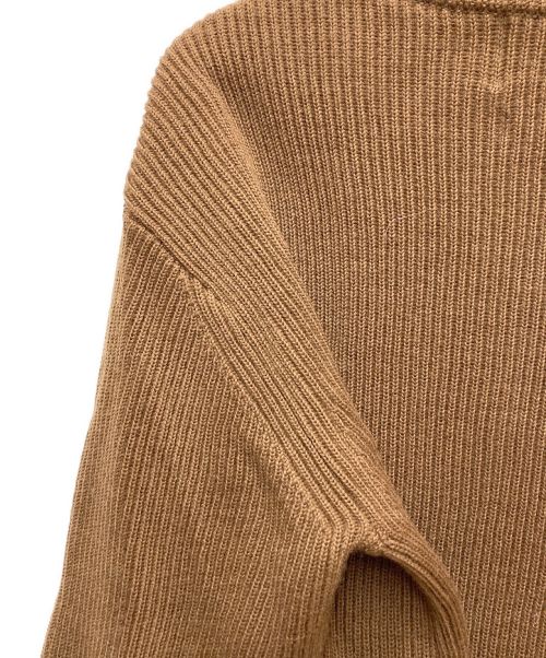 VINCENT ET MIREILLE（ヴァンソンエミレイユ）Vincent et Mireille (ヴァンソンエミレイユ) 畦編み ハーフジップ プルオーバー ブラウン サイズ:Fの古着・服飾アイテム