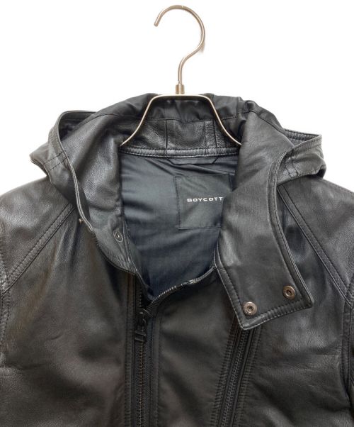 BOYCOTT（ボイコット）BOYCOTT (ボイコット) ライダースジャケット ブラック サイズ:Mの古着・服飾アイテム