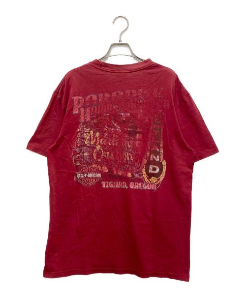 HARLEY-DAVIDSON（ハーレーダビッドソン）HARLEY-DAVIDSON (ハーレーダビッドソン) Tシャツ レッド サイズ:表記無の古着・服飾アイテム