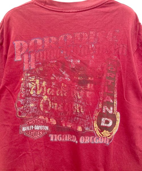 HARLEY-DAVIDSON（ハーレーダビッドソン）HARLEY-DAVIDSON (ハーレーダビッドソン) Tシャツ レッド サイズ:表記無の古着・服飾アイテム