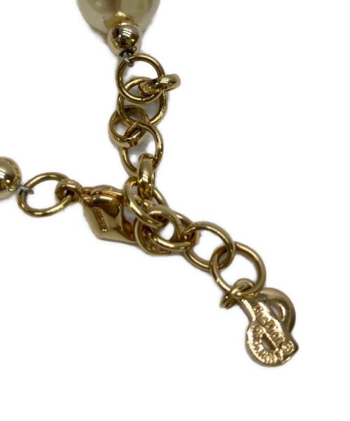 Christian Dior（クリスチャン ディオール）Christian Dior (クリスチャン ディオール) フェイクパールネックレス ホワイト×ゴールドの古着・服飾アイテム