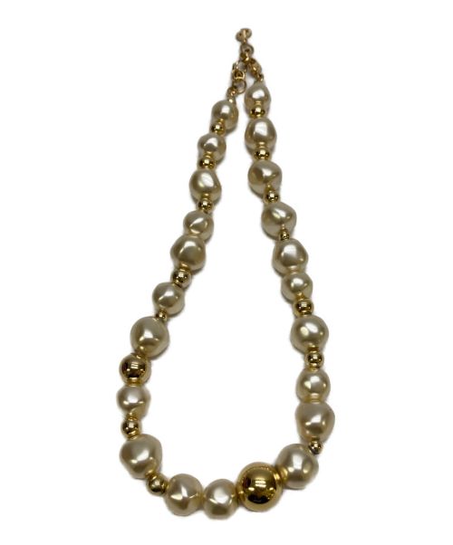 Christian Dior（クリスチャン ディオール）Christian Dior (クリスチャン ディオール) フェイクパールネックレス ホワイト×ゴールドの古着・服飾アイテム