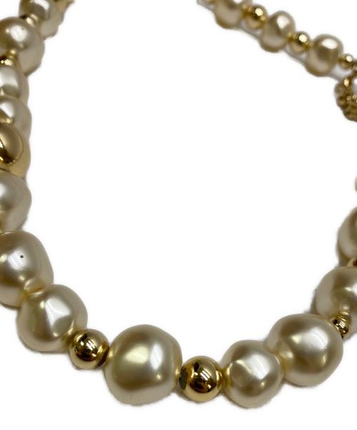 Christian Dior（クリスチャン ディオール）Christian Dior (クリスチャン ディオール) フェイクパールネックレス ホワイト×ゴールドの古着・服飾アイテム