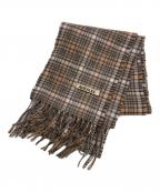AURALEEオーラリー）の古着「CASHMERE CHECK NARROW STOLE」｜ベージュ
