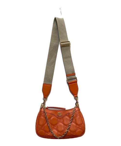 GUCCI（グッチ）GUCCI (グッチ) 2WAYハンドバッグ オレンジの古着・服飾アイテム