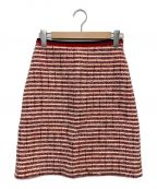 GUCCIグッチ）の古着「ツイードスカート」｜レッド×ネイビー