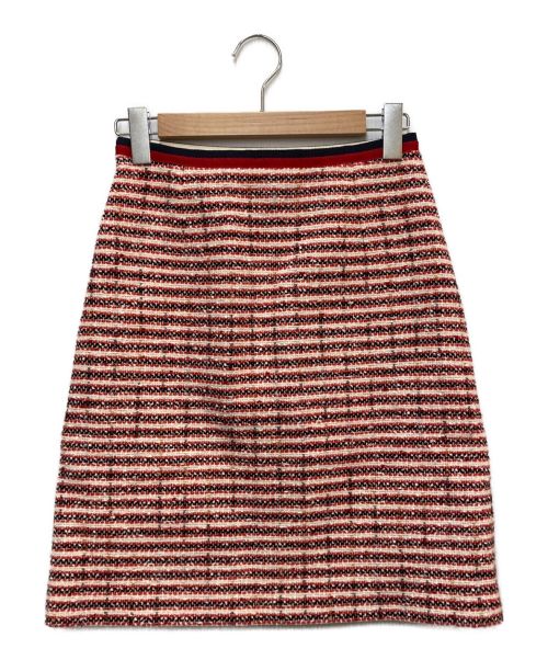 GUCCI（グッチ）GUCCI (グッチ) ツイードスカート レッド×ネイビー サイズ:SIZE40の古着・服飾アイテム
