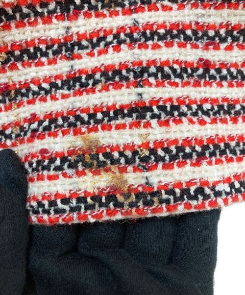 GUCCI（グッチ）GUCCI (グッチ) ツイードスカート レッド×ネイビー サイズ:SIZE40の古着・服飾アイテム