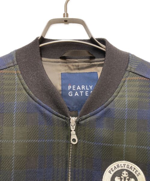 PEARLY GATES（パーリーゲイツ）PEARLY GATES (パーリーゲイツ) ジャケット グリーン×ネイビー サイズ:SIZE0の古着・服飾アイテム
