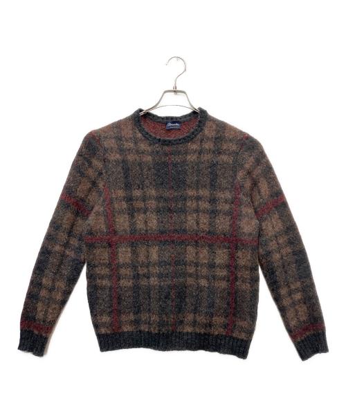 Drumohr（ドルモア）Drumohr (ドルモア) ニット ブラック×ブラウン サイズ:SIZE 48の古着・服飾アイテム