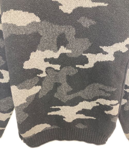 wjk（ダブルジェイケー）wjk (ダブルジェイケー) saibara knit グレー×ブラック サイズ:Lの古着・服飾アイテム