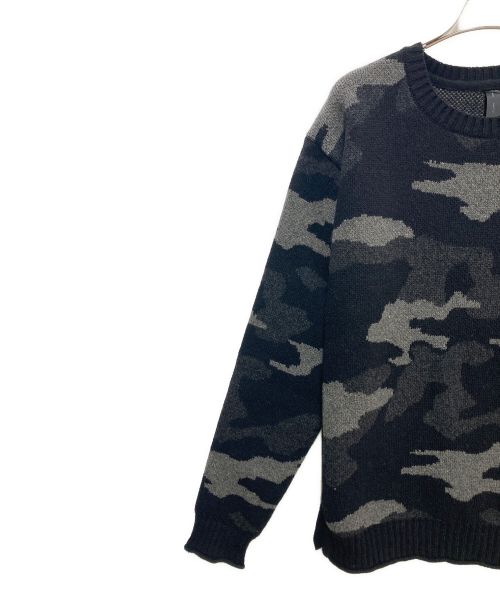 wjk（ダブルジェイケー）wjk (ダブルジェイケー) saibara knit グレー×ブラック サイズ:Lの古着・服飾アイテム