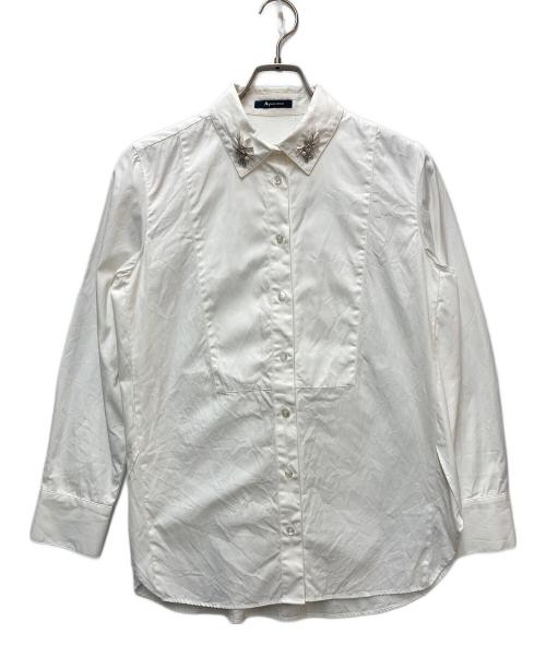 Aquascutum（アクアスキュータム）Aquascutum (アクアスキュータム) シャツ ホワイト サイズ:フリーの古着・服飾アイテム