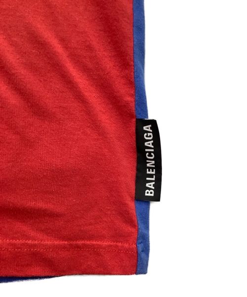 BALENCIAGA（バレンシアガ）BALENCIAGA (バレンシアガ) カットソー レッド×ブルー サイズ:Sの古着・服飾アイテム