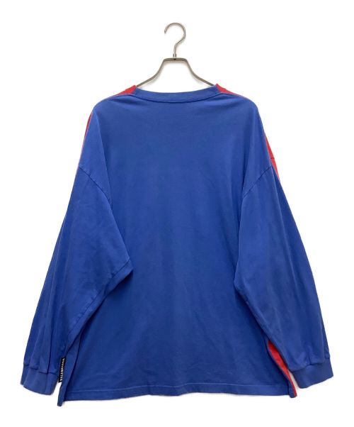 BALENCIAGA（バレンシアガ）BALENCIAGA (バレンシアガ) カットソー レッド×ブルー サイズ:Sの古着・服飾アイテム