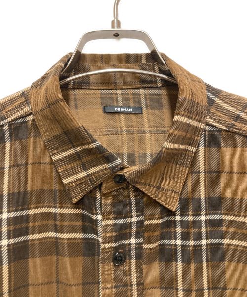 Denham（デンハム）Denham (デンハム) チェックシャツ ブラウン サイズ:Sの古着・服飾アイテム