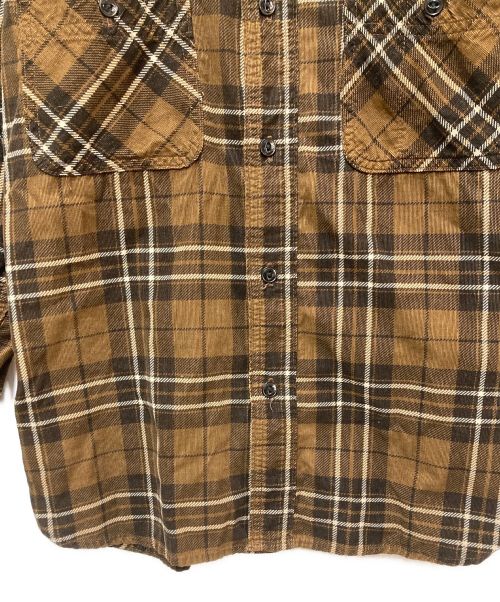 Denham（デンハム）Denham (デンハム) チェックシャツ ブラウン サイズ:Sの古着・服飾アイテム