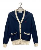maison kitsuneメゾンキツネ）の古着「フォックスパッチバイカラーカーディガン」｜ネイビー