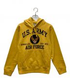 AVIREXアヴィレックス）の古着「プルオーバーパーカー」｜イエロー