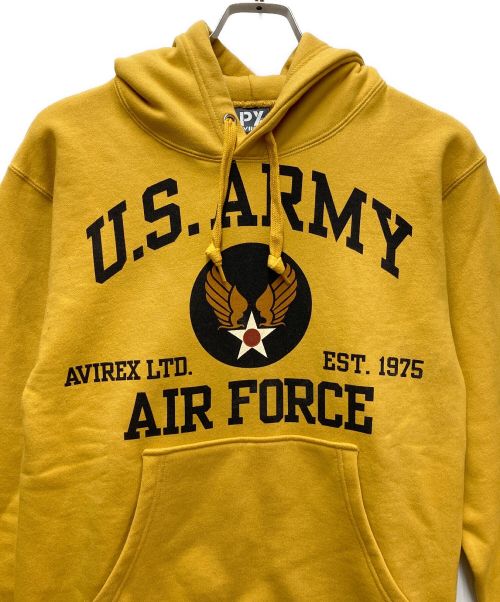 AVIREX（アヴィレックス）AVIREX (アヴィレックス) プルオーバーパーカー イエロー サイズ:Mの古着・服飾アイテム