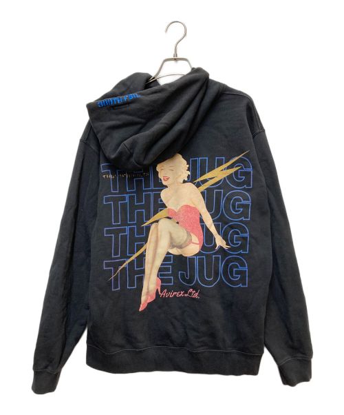 AVIREX（アヴィレックス）AVIREX (アヴィレックス) プルオーバーパーカー ブラック サイズ:Lの古着・服飾アイテム