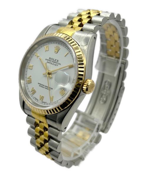 ROLEX（ロレックス）ROLEX (ロレックス) DATEJUST デイトジャスト 36 Ref.16233 白文字盤 サイズ:36.0mm/18.0cm/20コマの古着・服飾アイテム