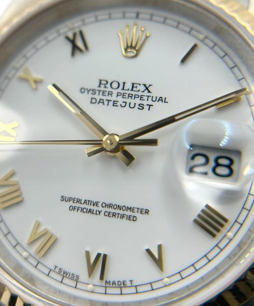 ROLEX（ロレックス）ROLEX (ロレックス) DATEJUST デイトジャスト 36 Ref.16233 白文字盤 サイズ:36.0mm/18.0cm/20コマの古着・服飾アイテム