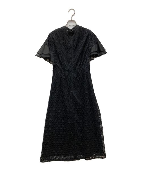 J by blue（ジェイバイブルー）J by blue (ジェイバイブルー) ジオメトリックチェーンレースドレス ブラック サイズ:Sの古着・服飾アイテム