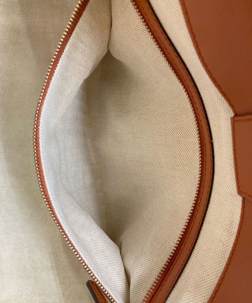 GUCCI（グッチ）GUCCI (グッチ) デニムトートバッグ ネイビー×ブラウンの古着・服飾アイテム