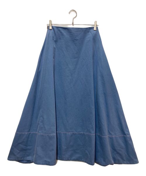 MADISON BLUE（マディソンブルー）MADISON BLUE (マディソンブルー) BACK SATIN MAXI FLARE SKIRT ブルー サイズ:02の古着・服飾アイテム