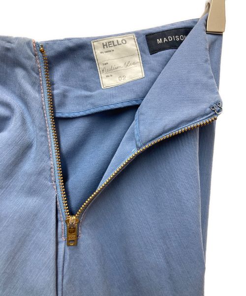 MADISON BLUE（マディソンブルー）MADISON BLUE (マディソンブルー) BACK SATIN MAXI FLARE SKIRT ブルー サイズ:02の古着・服飾アイテム