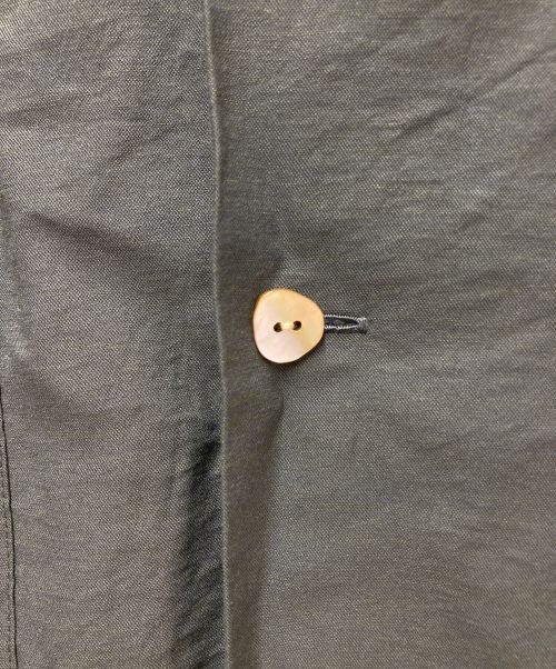 YOKE（ヨーク）YOKE (ヨーク) WIDE FIT OPEN COLLAR SHIRT グリーン サイズ:2の古着・服飾アイテム