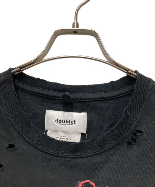 doublet（ダブレット）doublet (ダブレット) 洋服の青山 AOYAMA ROCK T-SHIRT ブラック サイズ:LARGEの古着・服飾アイテム