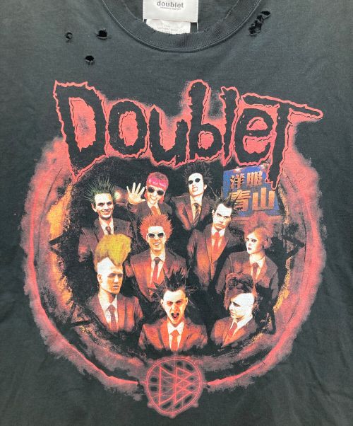 doublet（ダブレット）doublet (ダブレット) 洋服の青山 AOYAMA ROCK T-SHIRT ブラック サイズ:LARGEの古着・服飾アイテム