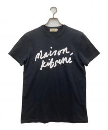 maison kitsune（メゾンキツネ）の古着「TEE-SHIRT HANDWRITING」｜ブラック