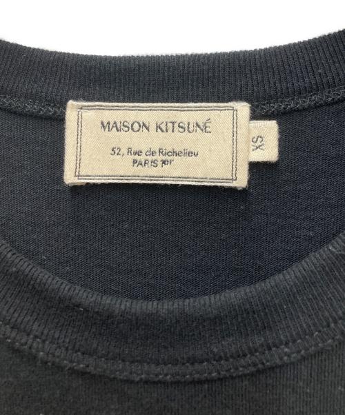 maison kitsune（メゾンキツネ）maison kitsune (メゾンキツネ) TEE-SHIRT HANDWRITING ブラック サイズ:XSの古着・服飾アイテム