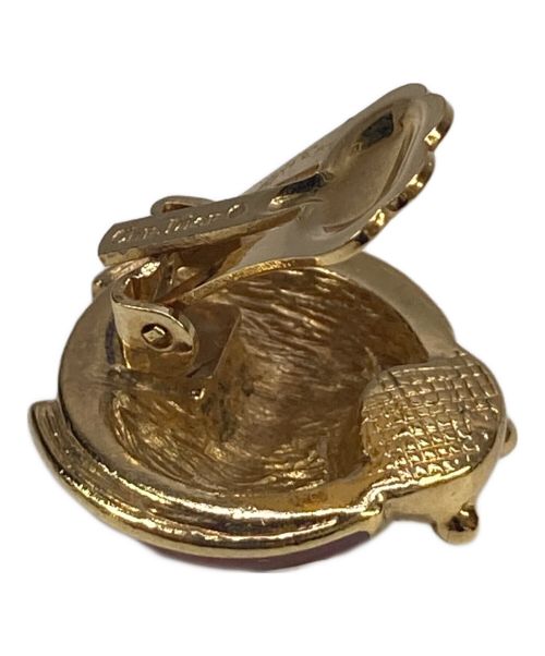 Christian Dior（クリスチャン ディオール）Christian Dior (クリスチャン ディオール) てんとう虫モチーフイヤリング レッドの古着・服飾アイテム