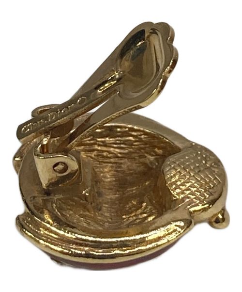 Christian Dior（クリスチャン ディオール）Christian Dior (クリスチャン ディオール) てんとう虫モチーフイヤリング レッドの古着・服飾アイテム