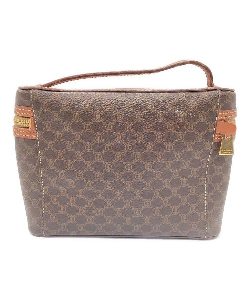 CELINE（セリーヌ）CELINE (セリーヌ) マカダムバニティポーチ ブラウンの古着・服飾アイテム
