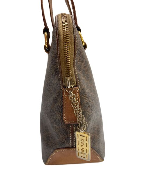 CELINE（セリーヌ）CELINE (セリーヌ) マカダムハンドバッグ ブラウンの古着・服飾アイテム