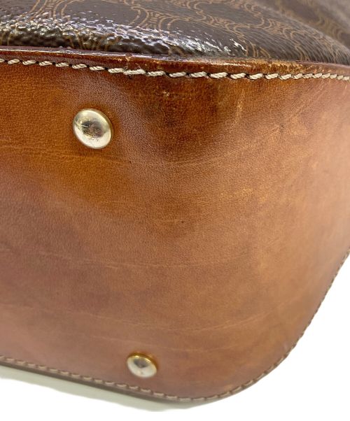 CELINE（セリーヌ）CELINE (セリーヌ) マカダムハンドバッグ ブラウンの古着・服飾アイテム